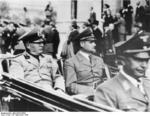 Benito Mussolini and Rudolf Heß at München, Germany, 29 Sep 1938