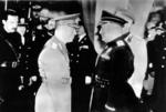 Benito Mussolini and Ion Antonescu, Rome, Italy, Nov 1940