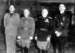 Galeazzo Ciano, Ion Antonescu, Benito Mussolini, and Mihail Sturdza, Rome, Italy, Nov 1940