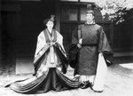 Wedding photo of Prince Nagahisa and Sachiko Tokugawa, 26 Apr 1935