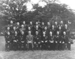 Kondo at a luncheon at the Tokyo Naval Club on 6 May 1940, front 3rd (Nagano, front center)
