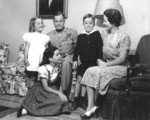Lewis Puller with wife Virginia and children Martha, Virginia, and Lewis, United States, circa 1952
