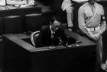 Puyi at the International Military Tribunal for the Far East in Tokyo, Japan, mid-Aug 1946, photo 1 of 6