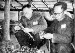 Puyi and Pujie working at Fushun War Criminals Management Center re-education camp in Shenyang, China, 1950s