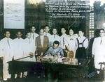 Official signing ceremony of the Charter of Zamboanga City, Mindanao island, Philippine Islands, 12 Oct 1936