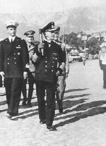 Raeder reviewing Italian Navy with Captain Francesco Mimbelli, 9 Sep 1942