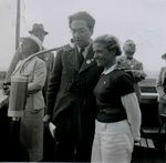 Hanna Reitsch with Technical Director of Fieseler Erich Bachem during an air show in Kassel-Waldau, Germany, 17 Jul 1938