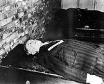 The body of Joachim von Ribbentrop after his execution, Nürnberg, Germany, 16 Oct 1946