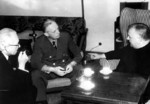 Slovakian Prime Minister Vojtech Tuka, German Foreign Minister Joachim von Ribbentrop, and Slovakian President Jozef Tiso, Salzburg, German-occupied Austria, 29 Jul 1940