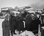 Konstantin Rokossovsky and other officers inspected captured German equipment, Russia, 10 Dec 1941