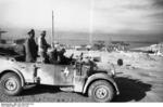 Erwin Rommel and Fritz Bayerlein inspecting the port of Toburk, Libya, circa Jun 1942