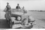 Erwin Rommel in an open car in North Africa, 1942