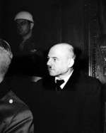 Fritz Sauckel at the Nuremberg Trials, circa late 1945 to early 1946