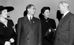 Song Ziwen and his wife Zhang Leyi greeting dignitaries in the United States, late 1940s, photo 2 of 2