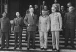 He Yingqin, Donald Nelson, Joseph Stilwell, Patrick Hurley in Chongqing, China, Sep 1944