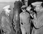 Stilwell aboard a destroyer en route to Japanese surrender, Tokyo Bay, 2 Sep 1945