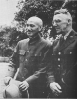 Chiang Kaishek and Joseph Stilwell at Maymyo, Burma, 19 Apr 1942