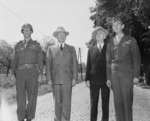 Harry Truman and James Byrnes with Brigadier General A. G. Rolling at Heppenheim, Germany, 26 Jul 1945