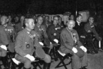 Zhang Jinghui and other Manchukuo officials at the dedication of the Manchukuo National Martyr Shrine, Xinjing (Changchun), China, 18 Sep 1940