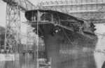 Aircraft carrier Akagi at Kure Naval Arsenal, Japan, 6 Apr 1925