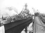 USS Alabama in Puget Sound Naval Shipyard, Bremerton, Washington, United States, Feb 1945, photo 4 of 4