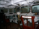 Interior of the bridge of museum ship HMS Belfast, London, England, United Kingdom, Oct 2010