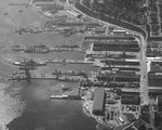 Puget Sound Navy Yard, Bremerton, Washington, United States, 25 Jul 1941, photo 1 of 4; note AVPs Barnegat, Biscayne, Casco, Mackinac, BB Colorado, AG Utah, AK Aroostook, and AR Prometheus