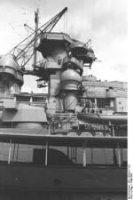 View of battleship Bismarck