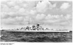 Battleship Bismarck running trials, Sep 1940