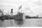 View of the stern of battleship Bismarck, 1940-1941