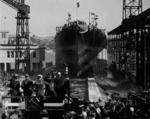Launch of USS California at Mare Island Navy Yard, 20 Nov 1919