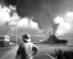 USS California damaged during Pearl Harbor attack, 7 Dec 1941