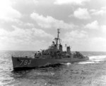 USS Cassin Young underway, 14 Jan 1958