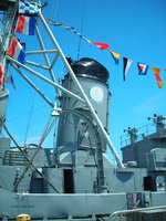 Forward smokestack of museum ship USS Cassin Young, Boston, Massachusetts, United States, 4 Jul 2010
