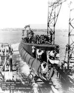 Launching of submarine Cero, Groton, Connecticut, United States, 4 Apr 1943