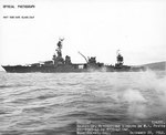 Chicago off the Mare Island Navy Yard, California, at the end of her last overhaul, 20 Dec 1942