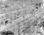 Submarines Bonefish, Cod, Cero, and Corvina under construction at the Electric Boat Co. yard, Groton, Connecticut, United States, 7 Mar 1943