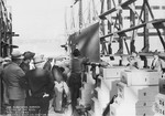 Laying the keel of submarine Dorado, Groton, Connecticut, United States, 27 Aug 1942