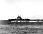 Enterprise and Northampton underway during Battle of Midway, 4 Jun 1942. Photo taken from USS Pensacola.