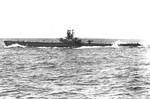 USS Finback underway off New London, Connecticut, United States, 7 Mar 1949