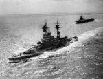 HMS Resolution and HMS Formidable underway in the Indian Ocean, 1942-1943