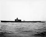 Portside view of USS Gar off Mare Island Naval Shipyard, California, United States, Oct-Nov 1943