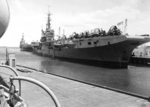 HMS Glory and HMS Implacable at Port Melbourne, Australia, Jan 1946