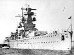 Admiral Graf Spee moored in harbor, circa 1936-1937