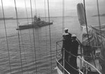 Admiral Graf Spee as seen from USS Wyoming, Kiel, Germany, 1937