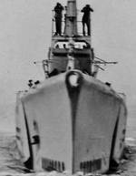 Bow view of US submarine Grunion, mid-1942