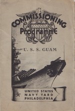 Cover page of the program to USS Guam