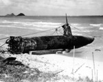 Ha-19 under salvage on Oahu, 26 Dec 1941