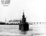 Bow view of USS Harder, Mare Island Navy Yard, Vallejo, California, United States, 19 Feb 1944