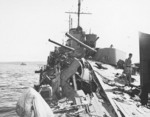 Torpedo damage on Hobart, 20 Jul 1943, photo 4 of 5